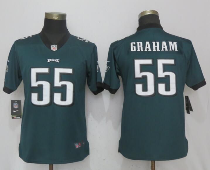 Women Philadelphia Eagles #55 Graham Green Nike Vapor Untouchable Limited NFL Jerseys